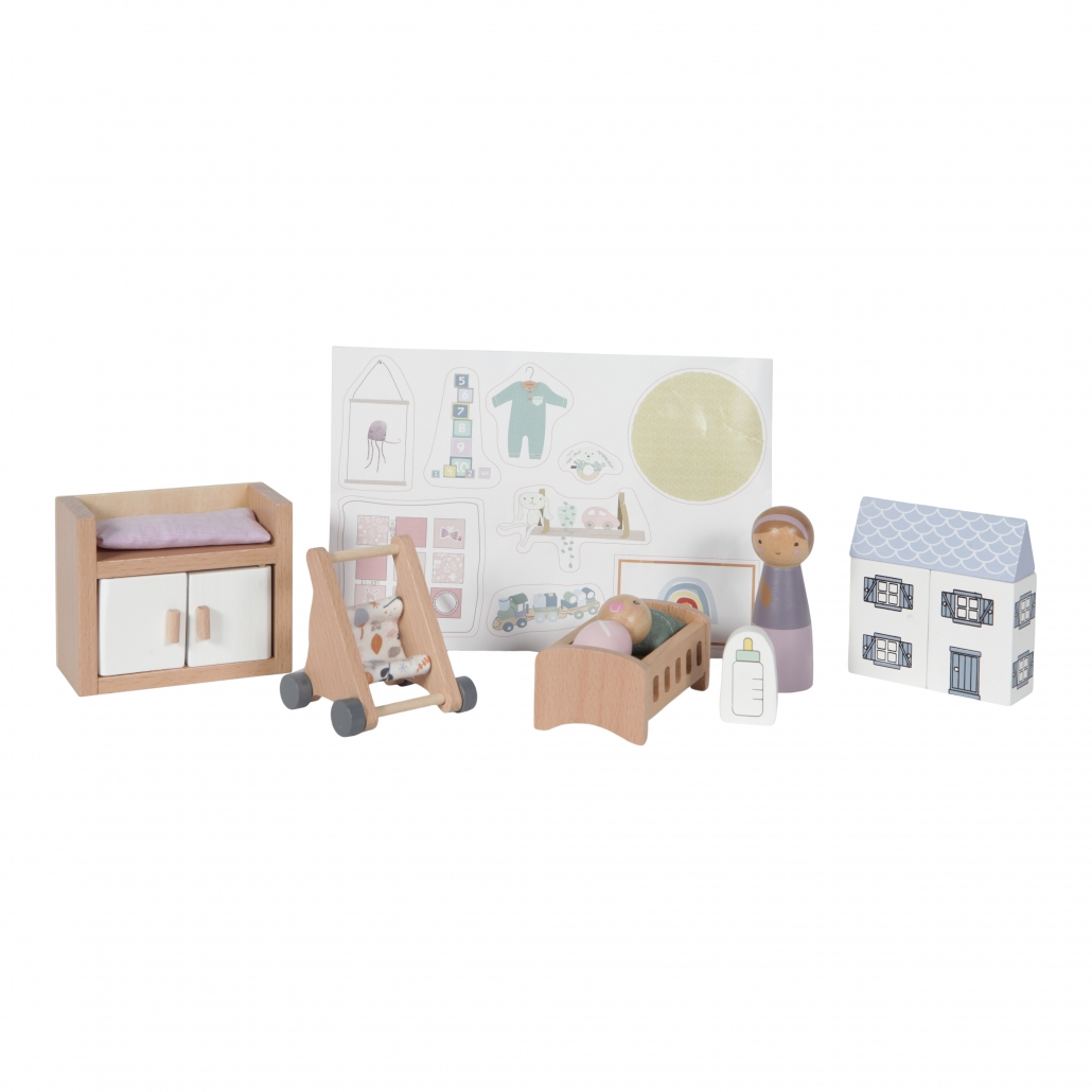 Puppenhaus Weiß Schaukelpferd Altmodische Kinderzimmer Spielzeug Laden Zubehör 