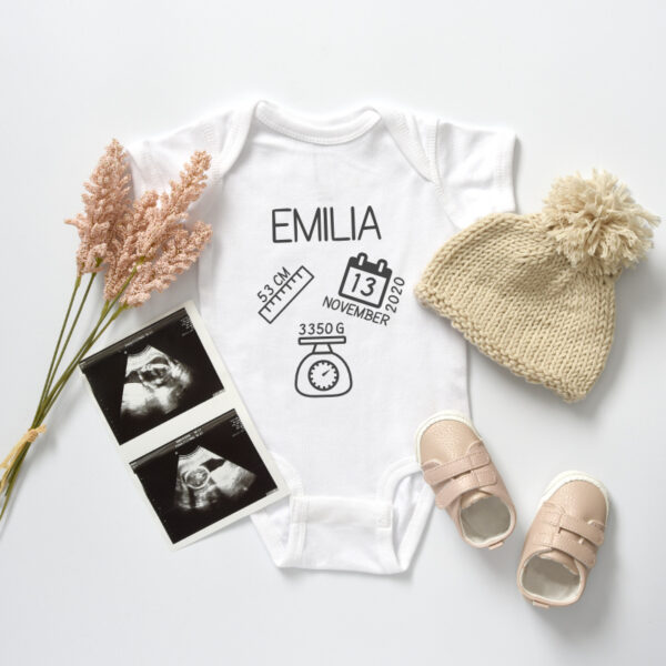 Body mit Geburtsdaten, personalisierter Body, personalisiertes Shirt, Babybody, Geburtsgeschenk, Taufgeschenk, personalisiertes Babygeschenk, personalisiertes Geschenk, Newborn, Babyshop, Stofftiger