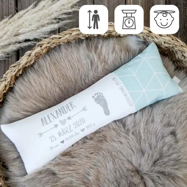 Geburtskissen mit Gewicht, Geburtskissen mit Echtmaßen, Taufgeschenk, Geburtsgeschenk, Geschenk zur Geburt, Geschenk zur Taufe, Baby, Geschenkidee, Geburt, Taufe, Neugeborenes, Babygeschenk, Personalisiertes Kissen, Personalisiert, Jungen, Mädchen, Buben