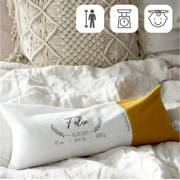 Geburtskissen mit Gewicht, Geburtskissen mit Echtmaßen, Taufgeschenk, Geburtsgeschenk, Geschenk zur Geburt, Geschenk zur Taufe, Baby, Geschenkidee, Geburt, Taufe, Neugeborenes, Babygeschenk, Personalisiertes Kissen, Personalisiert, Jungen, Mädchen, Buben