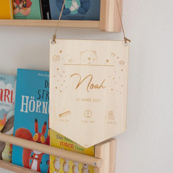 Holzschild, personalisiertes Holzschild, Holzschild mit Wunschname, Holzschild, Kinderzimmer, Namensschild, Geschenkidee, Stofftiger