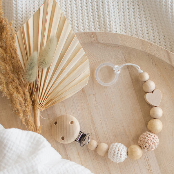 Perlen, Boho, Schnullerkette Nature Set, Schnuller, Schnulli, Schnullerband, Personalisierte Geschenke, BabySchnullerkette, Beißring, Geschenk, Geburt, Baby, Nuggi, Perononalisierbar, HolzspielzeugBaby, Beißkette
