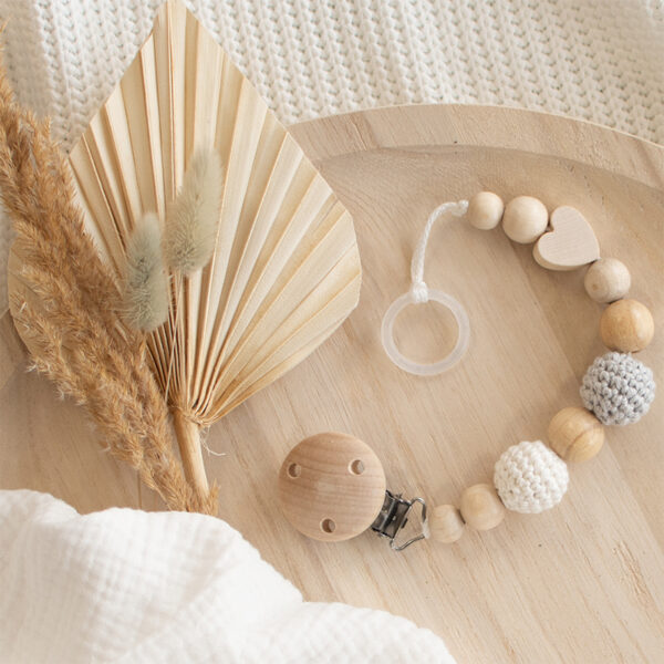 Perlen, Boho, Schnullerkette Nature Set, Schnuller, Schnulli, Schnullerband, Personalisierte Geschenke, BabySchnullerkette, Beißring, Geschenk, Geburt, Baby, Nuggi, Perononalisierbar, HolzspielzeugBaby, Beißkette