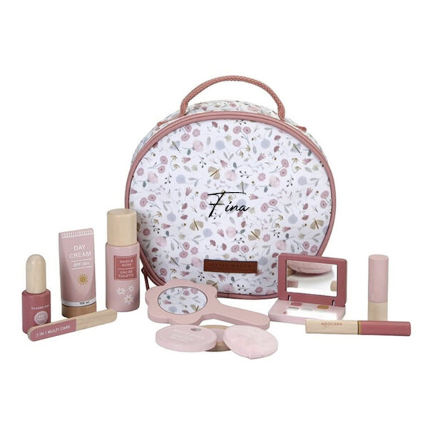 little dutch, beautycase, schminksachen, kleine prinzessin, Holzspielzeug, Schminktasche, stofftiger, Geburtstag, Geschenk, personalisierbar