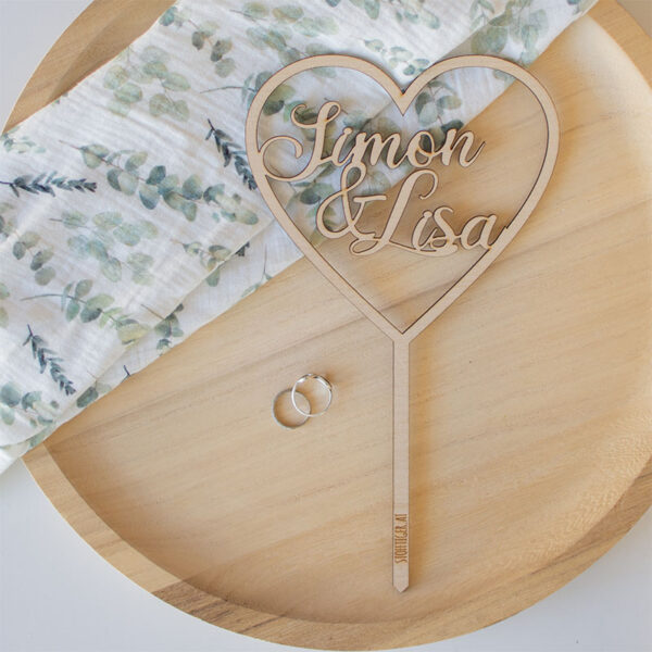 Caketopper, Dekoration Torte, Holzschild, Namensschild, Holz, Holzschild, Stofftiger, personalisiertes Geschenk, Personalisiertes Schild