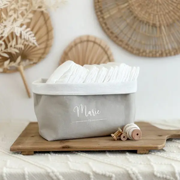 stoffkörbchen wickelkörbchen wickelkorb stoffkorb geschenkkorb geschenkset geburt taufe geburtsgeschenk taufgeschenk personalisiert personalisierbar mit namen kind baby newborn stofftiger