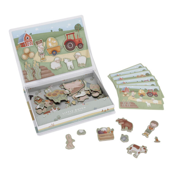 magnet puzzle magnetpuzzle little dutch bauernhof little farm reisespiel autospiel beschäftigtung für unterwegs spiel kinder spielzeug stofftiger