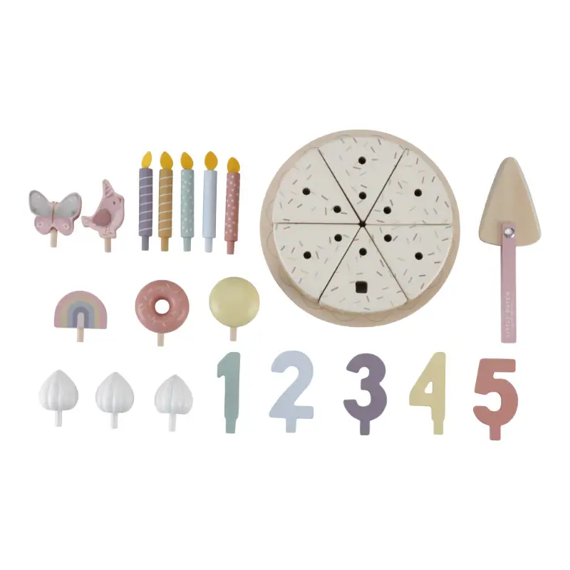 geburtstagstorte geburtstag holzspielzeug party geburtstagsparty kinder kleinkinder happy birthday little dutch personalisiert gravur stofftiger