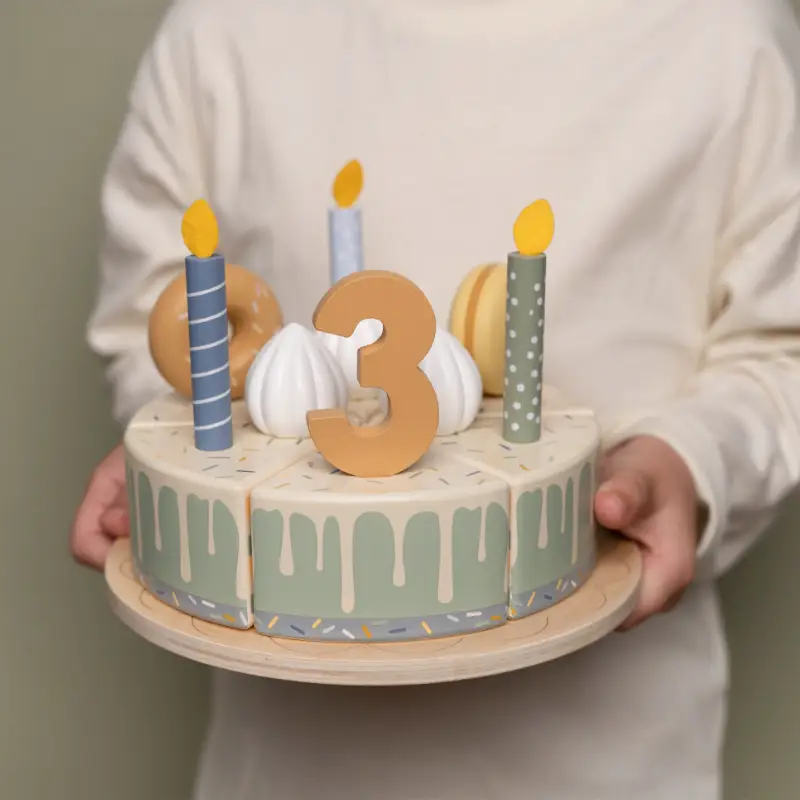geburtstagstorte geburtstag holzspielzeug party geburtstagsparty kinder kleinkinder happy birthday little dutch personalisiert gravur stofftiger