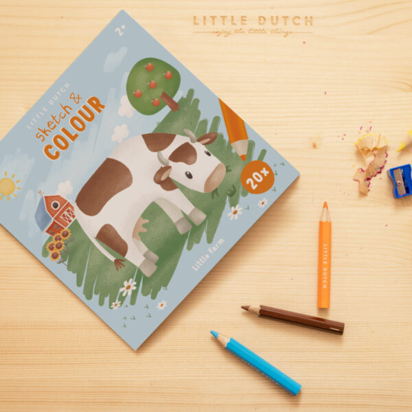 malbuch ausmalbuch little dutch little farm bauernhof traktor beschäftigung unterwegs stofftiger kreativspielzeug kreativ kinder kleinkinder malen basteln