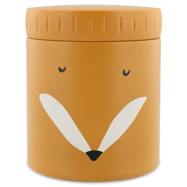 Trixie Baby Isolierbehälter Snackbox Fuchs, senffarbene Dose mit Fuchsgesicht und Schraubdeckel