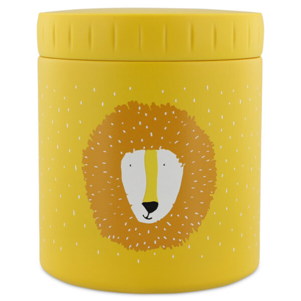 Trixie Baby Isolierbehälter Snackbox Löwe 500 ml, gelbe Dose mit Löwengesicht und Schraubdeckel
