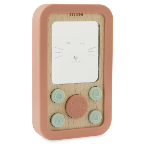 Telefon Trixiebaby Trixie Spielzeug Smartphone Handy Kinderspielzeug Babyspielzeug Baby Holzspielzeug FSC zertifiziert Stofftiger Geschenk zur Taufe Geburt Kindergeburtstag Mitbringsel Kleinigkeit Urlaub Reise