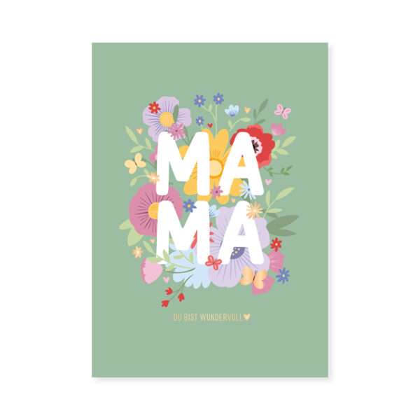 klappkarte glückwunschkarte karte mama muttertag mutter alles gute herzlichen glückwunsch stofftiger du bist wundervoll