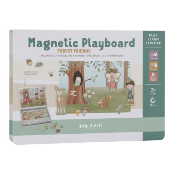 magnet puzzle magnetpuzzle little dutch forest friends reisespiel autospiel beschäftigtung für unterwegs spiel kinder spielzeug stofftiger magnetisch wald waldszenen wald-szenen