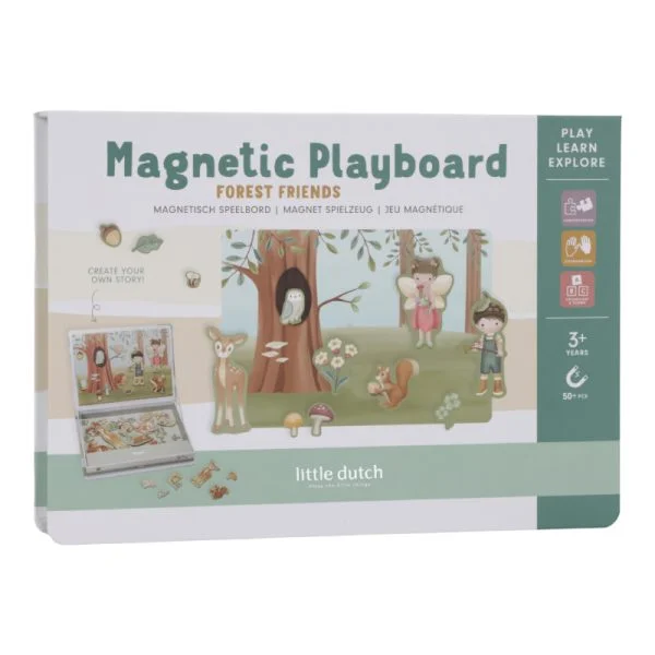 magnet puzzle magnetpuzzle little dutch forest friends reisespiel autospiel beschäftigtung für unterwegs spiel kinder spielzeug stofftiger magnetisch wald waldszenen wald-szenen