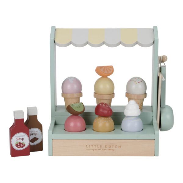 ice cream shop eisstand eisdiele eisshop eis gravur gravieren Kinderküche, Kinderspielzeug, Holzspielzeug, Little Dutch, Stofftiger, Personalisiert, personalisierbar