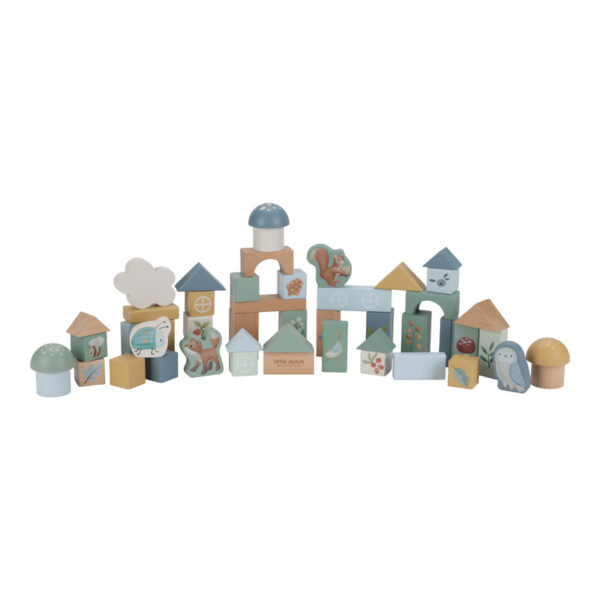 little dutch stofftiger holzspielzeug bausteine bauklötze stapelsteine steine motorik kreativität fantasie forest friends waldmotive wald geschenkidee geschenk motorikspielzeug kinderspielzeug stapeln bauen geburtstagsgeschenk geschenk ab 2 jahren für zweijährige geeignet 2 jahre zweiter geburtstag