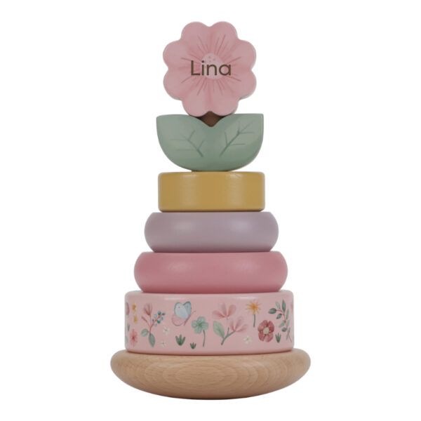 Little Dutch Ringstapelturm rosa. Stapelturm, Holzspielzeug, Holzturm, Little Dutch, personalisiertes Spielzeug, Personalisierte Geschenke, personalisiert, Babygeschenke, mit Namen, Geburtsdaten, Taufe, Taufgeschenke, Geschenke zur Taufe, Geschenke zur Geburt, Geburtsgeschenke, Taufgeschenke, Geburt, Baby, Newborn, Stofftiger, Geschenkidee, Holz blume fairy garden