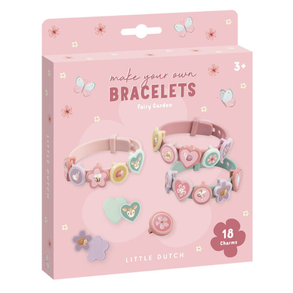 basteln kreativ sein kleine künstler ab 3 jahren geeignet geschenkidee geschenk zum geburtstag geburtstagsgeschenk kreativität fördern feinmotorik bastelspaß little dutch stofftiger fairy garden armbandset armband armbänder herstellen schmuckherstellung armband selber gestalten