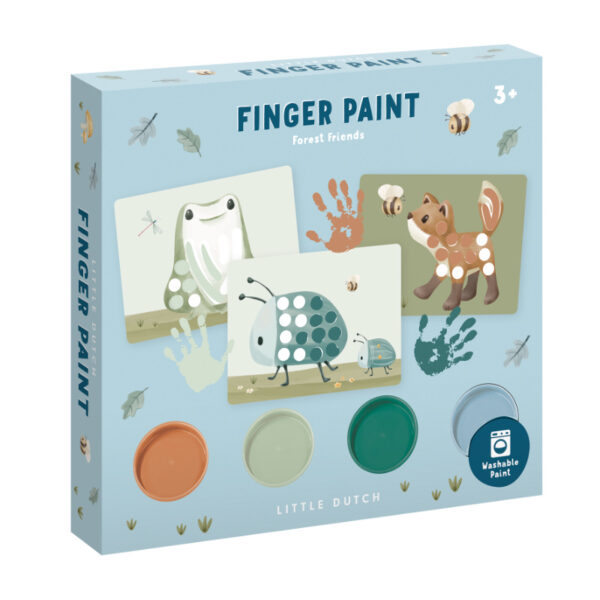 malbuch ausmalbuch little dutch beschäftigung unterwegs stofftiger kreativspielzeug kreativ kinder kleinkinder malen basteln farbkasten fingerfarben malkarten forest friends fingermalset