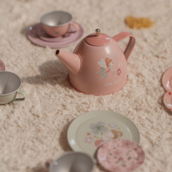 tee set tee teeparty teekränzchen teeparty mit freunden kinderspielzeug küche küchenspielzeug little dutch stofftiger fairy garden picknkick koffer koffer für unterwegs spielzeug ab 3 jahren geeignet geburtstag geburtstagsgeschenk geschenkidee puppenkücke picknick metall zinn