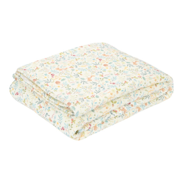 tagesdecke decke baby newborn babydecke gefütterte decke steppdecke stubenwagen decke für den stubenwagen decke für das kinderbett kinderzimmer babyzimmer gemütlichkeit kuscheldecke einschlagdecke weich flauschig kuschelig erstausstattung stofftiger little dutch warm wärme wohlig warm geschenk zur geburt geschenkidee tagesdecke spielmatte stofftiger little dutch forest friends