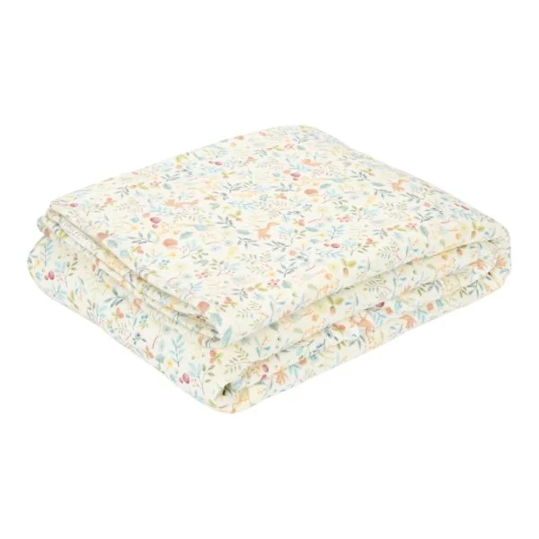 tagesdecke decke baby newborn babydecke gefütterte decke steppdecke stubenwagen decke für den stubenwagen decke für das kinderbett kinderzimmer babyzimmer gemütlichkeit kuscheldecke einschlagdecke weich flauschig kuschelig erstausstattung stofftiger little dutch warm wärme wohlig warm geschenk zur geburt geschenkidee tagesdecke spielmatte stofftiger little dutch forest friends