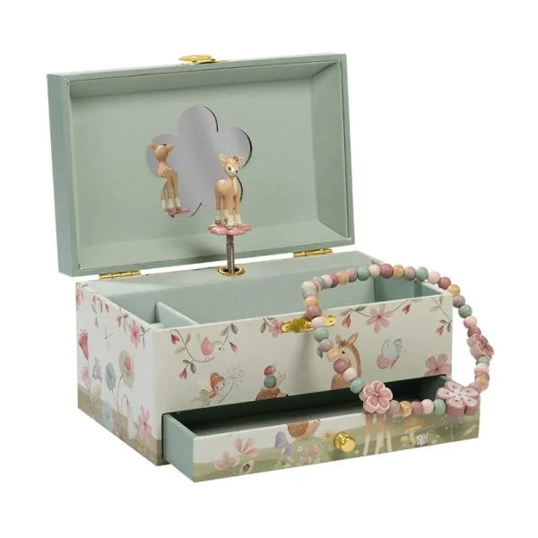 little dutch musik stofftiger schmuckkästchen kinder schmuckkasten schmuckschatulle schmuckkoffer kleines schmuckkästchen schmuckkasten mit spiegel kleine schmuckschatulle kinderspielzeug spielzeug geschenkidee mädchen musikbox schatzkiste musik melodie geschenk geburtstagsgeschenk forest friends bambi reh