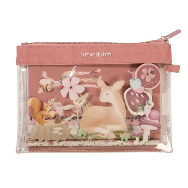 stofftiger little dutch fairy garden schreibset set federmäppchen kreativset kreativ schreiben notizbuch bleistift anspitzer radiergummi lineal stickerbogen schablone schule unterwegs schulbeginn schulanfang schultüte geschenk geschenkidee