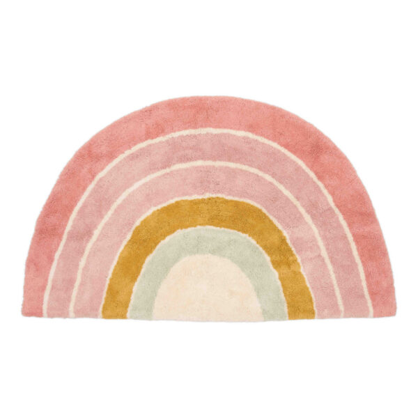 little dutch stofftiger teppich regenbogen fairy garden baumwolle latex rutschfest beige braun regenbogen kinderzimmer dekoraktion weich flauschig teppich fürs kinderzimmer