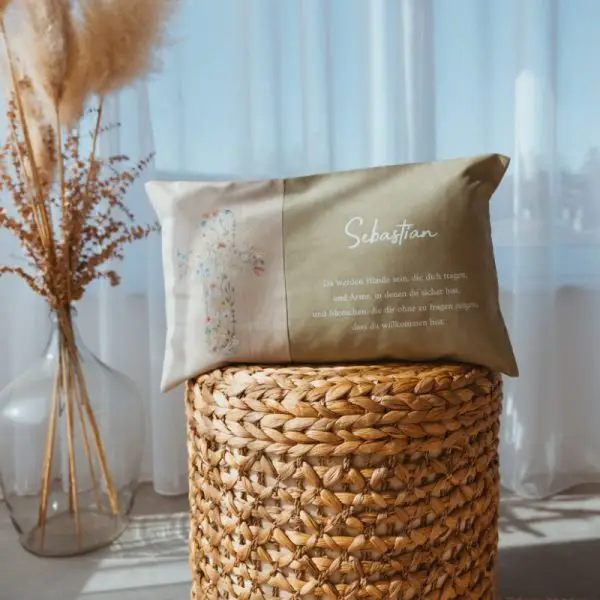 stofftiger taufkissen kreuz floral taufgeschenk tauferinnerung kissen zur taufe geschenk zur taufe personalisiertes taufkissen personalisiertes kissen zur taufe geschenk zur taufe mit spruch