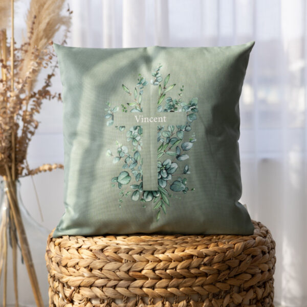 stofftiger taufkissen kreuz eukalyptus taufgeschenk tauferinnerung kissen zur taufe geschenk zur taufe personalisiertes taufkissen personalisiertes kissen zur taufe geschenk zur taufe mit namen und datum
