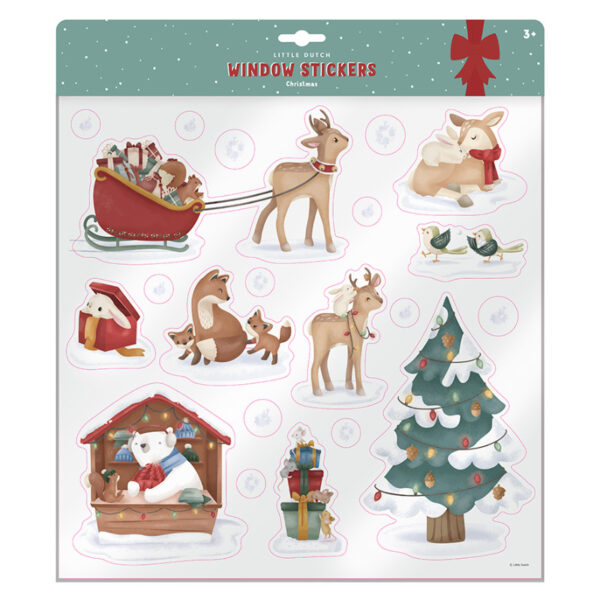 fenstersticker fensteraufkleber fensterdekoration weihnachten weihnachtsdeko weihnachtsdekoration kinder fensterbilder weihnachten fensterschmuck little dutch stofftiger kinderfreundlich weihnachtsmotive advent adventzeit