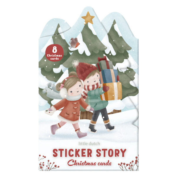stickerbuch forest friends aufkleber basteln sticker little dutch stickerset kinder sticker basteln malen bastel Projekt Fenster dekorieren Stofftiger Mitbringsel Kleinigkeit Geschenksidee Weihnachten Vorfreude Spaß