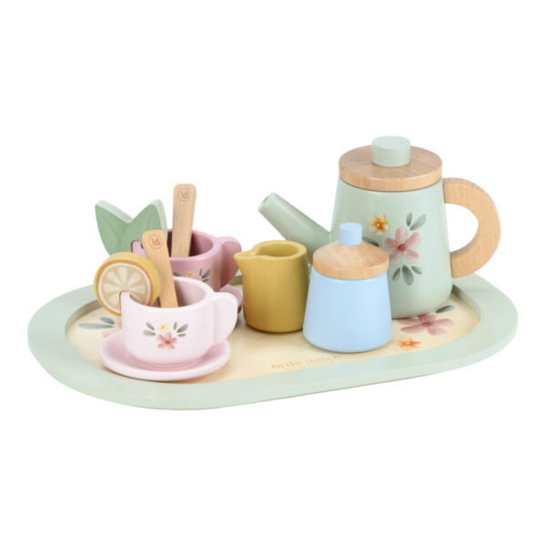 Holzteeset, puppenküche, Holzspielzeug, Küche, Kinderküche, Küchenspielzeug, Spielzeug, Holzspielzeug, Holz, nachhaltiges Spielzeug, Niederländisches Label, skandinavisches Spielzeug, pastell, Geschenk,
