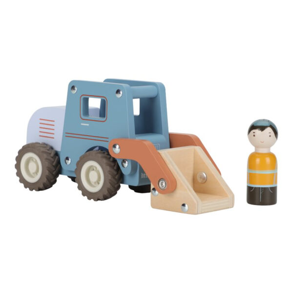 Bulldozer FSC Little Dutch Holzspielzeug Geschenkidee Babygeschenk Personalisierbar Geburt Taufe Geburtstag Kinderfahrzeug Nachhaltiges Spielzeug Kinderzimmer Baustelle Motorikspielzeug Bauarbeiter FSC-zertifiziert Kreativität für Kinder Schaufelspielzeug Gummireifen Holzfahrzeug Spielzeugauto Baufahrzeug für Jungs Mädchen ab 18 Monate österreichischer Shop schnelle Lieferung einzigartiges Geschenk