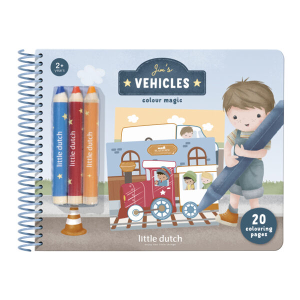 malbuch ausmalbuch little dutch jim fahrzeuge beschäftigung unterwegs stofftiger kreativspielzeug kreativ kinder kleinkinder malen basteln ausmalen jims fahrzeuge mit buntstiften stifte zum ausmalen ausmalstifte