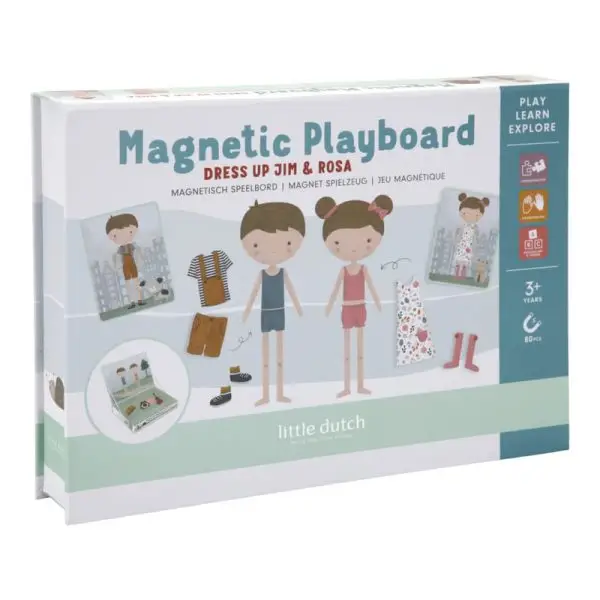 Stofftiger, Little Dutch, Spiel, Spiele, Magnetspiel, Kinderspiel, Beschäftigung, Reisen, Autoreisen, Flugreisen, Spiele für unterwegs, Magnetspiel, Magnet, Magnetteile, Magnete für Kinder