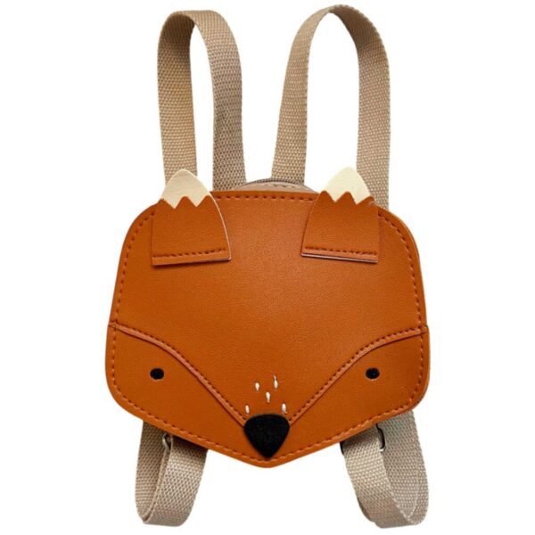 Kleiner Kinder-Rucksack in Braun-Orange/Beige mit abstehenden Fuchsohren, Fuchs-Rucksack, Kleinkind-Rucksack,