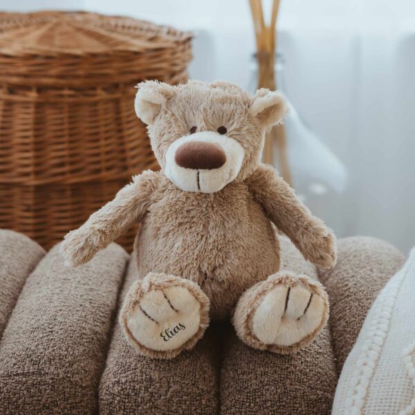 Lou der Bär Kuschelbär Kuscheltier personalisiert mit Namen Baby Geburtsgeschenk Taufgeschenk