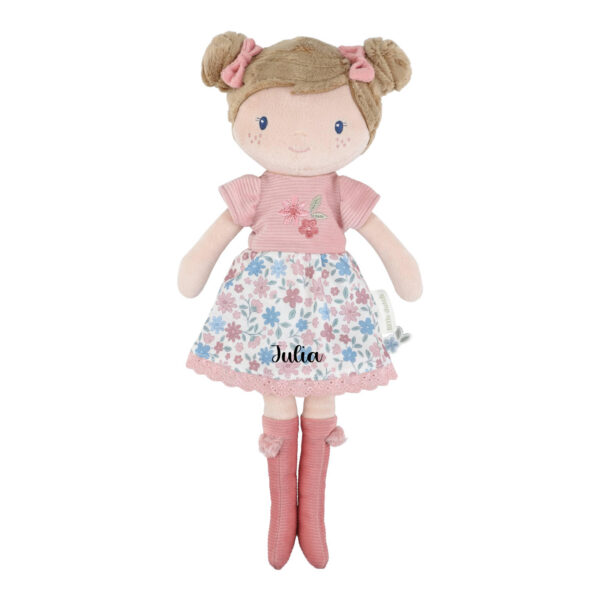 Kuschelpuppe Rosa von Little Dutch, weiche personalisierbare Stoffpuppe für Kinder, Geschenk für Kinder