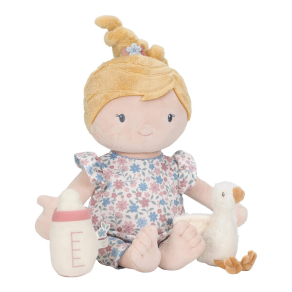 Babypuppe mit weichem Stoffkörper für Kinder, Stoffbabypuppe, Kuschelpuppe mit Zubehör, Geschenk für Geschwisterkinder