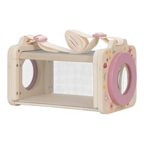 Little Dutch Insektenbox mit integrierter Lupe für Kinder, transparente Forscherbox mit Griff zur Beobachtung von Insekten, Geschenk zum Entdecken für Kinder, Holzbox für Forscher