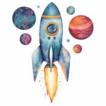 Rakete Planeten Weltraum Weltall