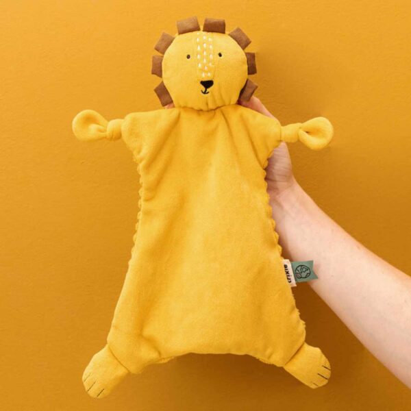 Schmusetuch Kuscheltuch Cord Löwe Baby Geburtsgeschenk Bestickung personalisiert
