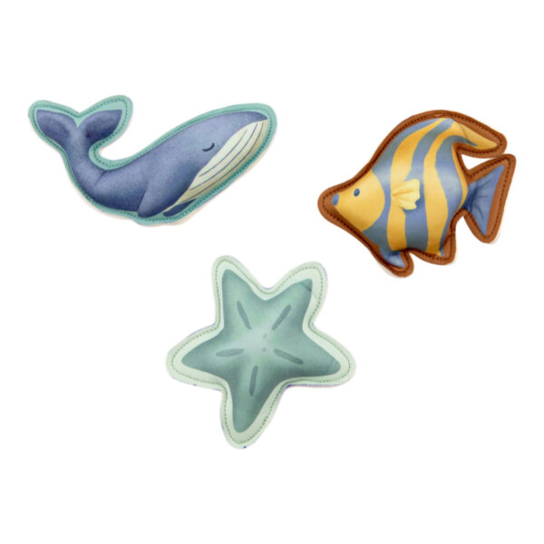 Little Dutch Tauchspielzeug Set von 3 Ocean World aus Neopren – Fisch, Wal, Seestern für Tauchspaß ab 8 Jahren in Multicolour.
