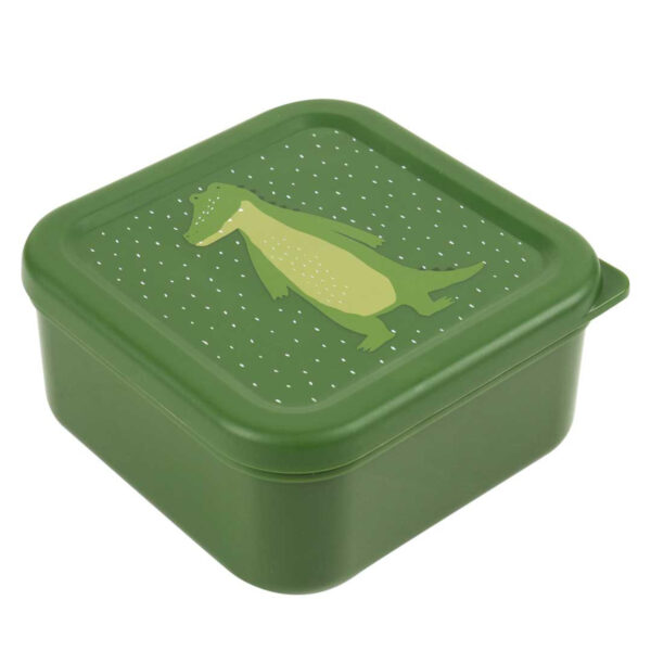 Snackbox 3er Set Mr. Alligator von Trixie, praktische Aufbewahrungsdosen für Kinder mit Alligator-Motiv für Snacks, Kindergarten und unterwegs Stofftiger