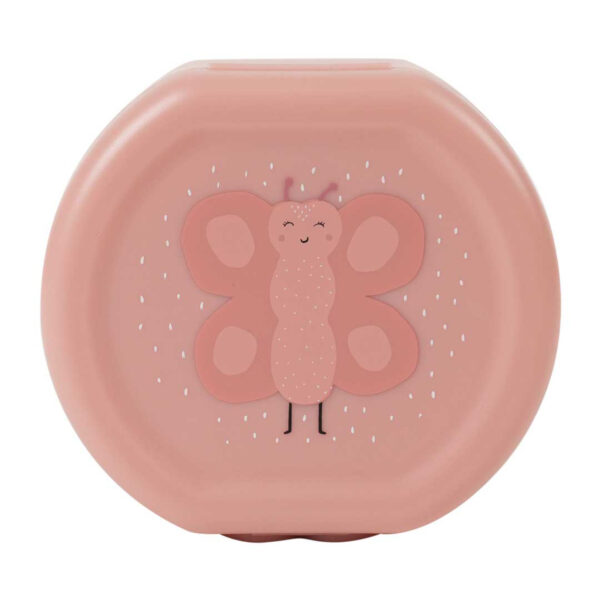Snackbox 2er Set Mrs. Butterfly von Trixie, kleine Aufbewahrungsdosen für Kinder mit Clipverschluss und Schmetterlings-Motiv für Snacks unterwegs Stofftiger