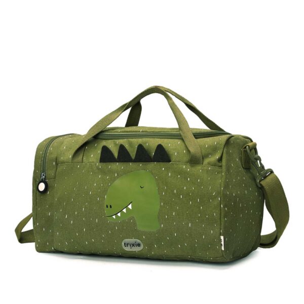 Reisetasche Mr. Dino von Trixie, geräumige Kindertasche mit Dino-Motiv für Reisen und Übernachtungen Stofftiger
